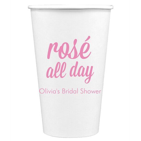 Rosé All Day Paper Coffee Cups